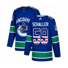 Youth Adidas Vancouver Canucks #59 Tim Schaller Authentic Blue USA Flag Fashion NHL Jersey