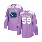 Youth Adidas Vancouver Canucks #59 Tim Schaller Authentic Purple Fights Cancer Practice NHL Jersey