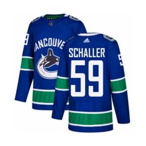 Youth Adidas Vancouver Canucks #59 Tim Schaller Premier Blue Home NHL Jersey