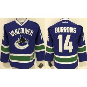Youth Vancouver Canucks #14 Alex Burrows Blue Stitched NHL Jersey