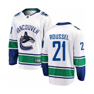Youth Vancouver Canucks #21 Antoine Roussel Fanatics Branded White Away Breakaway NHL Jersey