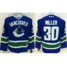 youth nhl jerseys vancouver canucks #30 ryan miller blue