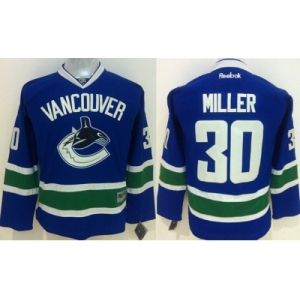 youth nhl jerseys vancouver canucks #30 ryan miller blue