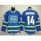 youth nhl vancouver canucks #14 burrows blue 3rd