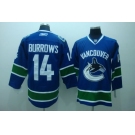 youth nhl vancouver canucks #14 burrows blue