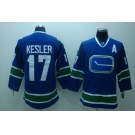 youth nhl vancouver canucks #17 kesler blue 3rd [A patch]