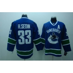 youth nhl vancouver canucks #33 h.sedin blue A