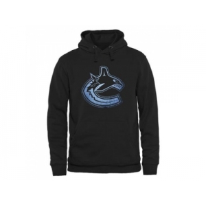 Vancouver Canucks Black Rinkside Pond Hockey Pullover Hoodie