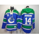 nhl jerseys vancouver canucks #14 burrows green-blue[pullover hooded sweatshirt]