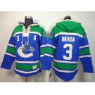 nhl jerseys vancouver canucks #3 bieksa green-blue[pullover hooded sweatshirt][A patch]