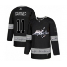 Adidas Washington Capitals #11 Mike Gartner Authentic Black Team Logo Fashion NHL Jersey