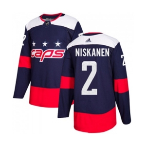 Adidas Washington Capitals #2 Matt Niskanen Authentic Navy Blue 2018 Stadium Series NHL Jersey