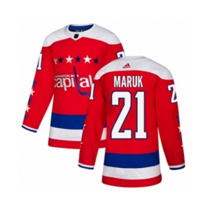 Adidas Washington Capitals #21 Dennis Maruk Authentic Red Alternate NHL Jersey