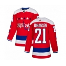 Adidas Washington Capitals #21 Lucas Johansen Authentic Red Alternate NHL Jersey