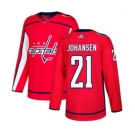 Adidas Washington Capitals #21 Lucas Johansen Premier Red Home NHL Jersey