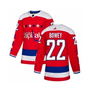 Adidas Washington Capitals #22 Madison Bowey Authentic Red Alternate NHL Jersey