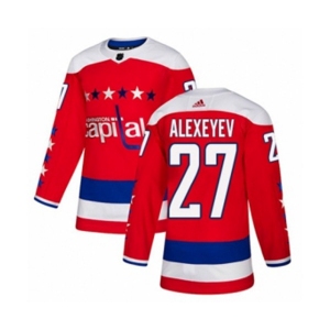 Adidas Washington Capitals #27 Alexander Alexeyev Authentic Red Alternate NHL Jersey