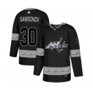 Adidas Washington Capitals #30 Ilya Samsonov Authentic Black Team Logo Fashion NHL Jersey