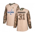 Adidas Washington Capitals #31 Philipp Grubauer Authentic Camo Veterans Day Practice NHL Jersey