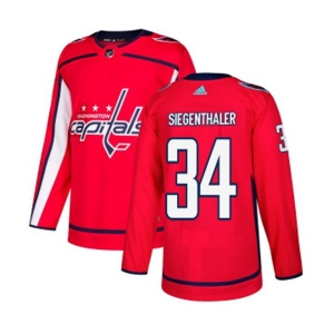 Adidas Washington Capitals #34 Jonas Siegenthaler Premier Red Home NHL Jersey