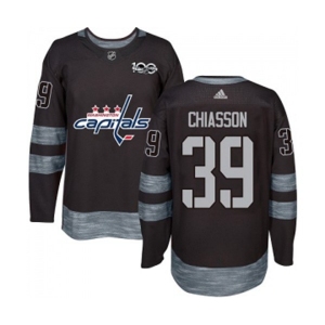 Adidas Washington Capitals #39 Alex Chiasson Authentic Black 1917-2017 100th Anniversary NHL Jersey