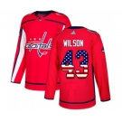 Adidas Washington Capitals #43 Tom Wilson Authentic Red USA Flag Fashion NHL Jersey