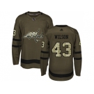 Adidas Washington Capitals #43 Tom Wilson Green Salute to Service Stitched NHL Jersey