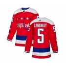 Adidas Washington Capitals #5 Rod Langway Authentic Red Alternate NHL Jersey