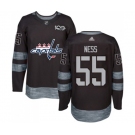 Adidas Washington Capitals #55 Aaron Ness Premier Black 1917-2017 100th Anniversary NHL Jersey