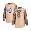 Adidas Washington Capitals #6 Michal Kempny Authentic Camo Veterans Day Practice NHL Jersey