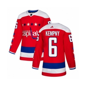 Adidas Washington Capitals #6 Michal Kempny Authentic Red Alternate NHL Jersey