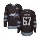 Adidas Washington Capitals #67 Riley Sutter Authentic Black 1917-2017 100th Anniversary NHL Jersey