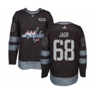 Adidas Washington Capitals #68 Jaromir Jagr Authentic Black 1917-2017 100th Anniversary NHL Jersey