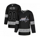 Adidas Washington Capitals #70 Braden Holtby Authentic Black Team Logo Fashion NHL Jersey