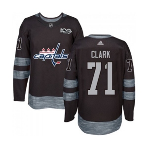 Adidas Washington Capitals #71 Kody Clark Authentic Black 1917-2017 100th Anniversary NHL Jersey