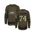 Adidas Washington Capitals #74 John Carlson Green Salute to Service Stitched NHL Jersey