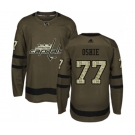 Adidas Washington Capitals #77 T.J. Oshie Authentic Green Salute to Service NHL Jersey