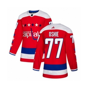 Adidas Washington Capitals #77 T.J. Oshie Authentic Red Alternate NHL Jersey