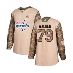 Adidas Washington Capitals #79 Nathan Walker Authentic Camo Veterans Day Practice NHL Jersey