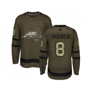 Adidas Washington Capitals #8 Alex Ovechkin Green Salute to Service Stitched NHL Jersey