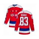 Adidas Washington Capitals #83 Jay Beagle Authentic Red Alternate NHL Jersey