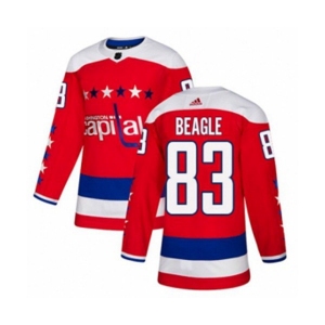 Adidas Washington Capitals #83 Jay Beagle Authentic Red Alternate NHL Jersey