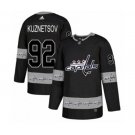 Adidas Washington Capitals #92 Evgeny Kuznetsov Authentic Black Team Logo Fashion NHL Jersey