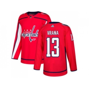 Men Adidas Washington Capitals #13 Jakub Vrana Red Home Authentic Stitched NHL Jersey