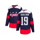 Men Adidas Washington Capitals #19 Nicklas Backstrom Navy Authentic 2018 Stadium Series Stitched NHL Jersey