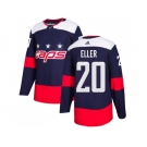 Men Adidas Washington Capitals #20 Lars Eller Navy Authentic 2018 Stadium Series Stitched NHL Jersey