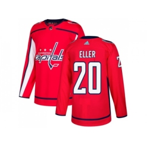 Men Adidas Washington Capitals #20 Lars Eller Red Home Authentic Stitched NHL Jersey