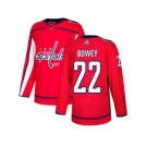 Men Adidas Washington Capitals #22 Madison Bowey Red Home Authentic Stitched NHL Jersey