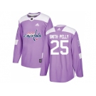 Men Adidas Washington Capitals #25 Devante Smith-Pelly Purple Authentic Fights Cancer Stitched NHL Jersey