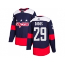 Men Adidas Washington Capitals #29 Christian Djoos Navy Authentic 2018 Stadium Series Stitched NHL Jersey